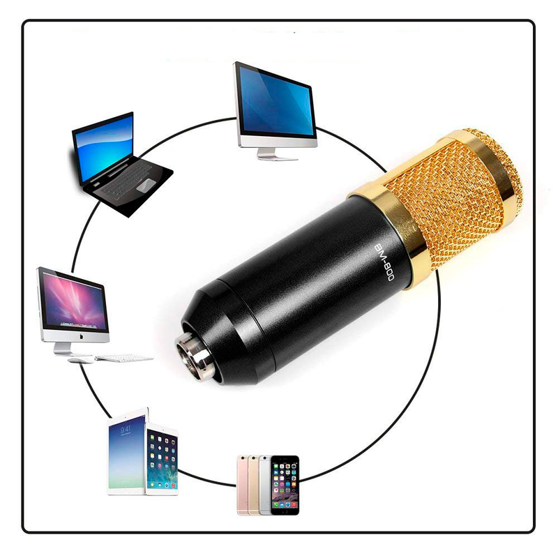 Micrófono Profesional BM-800 para Estudio Condensador Antipop