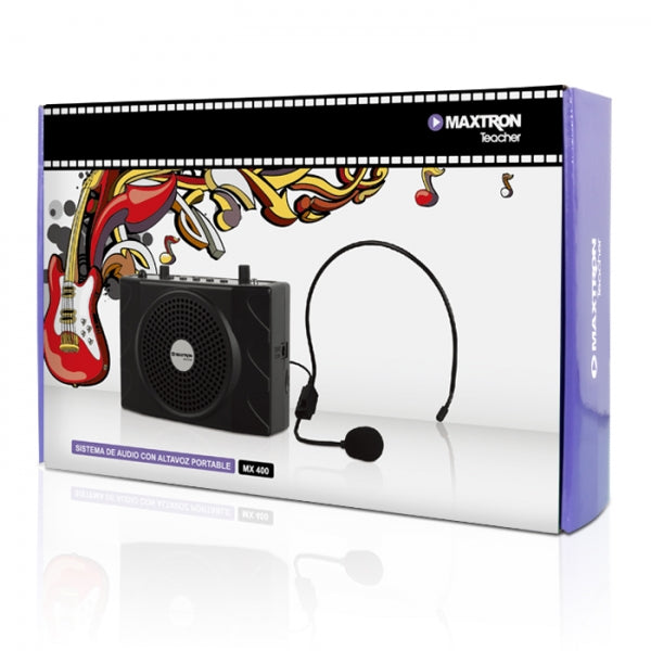 Sistema de Audio con Altavoz Maxtron MX400 Portatil Con Microfono