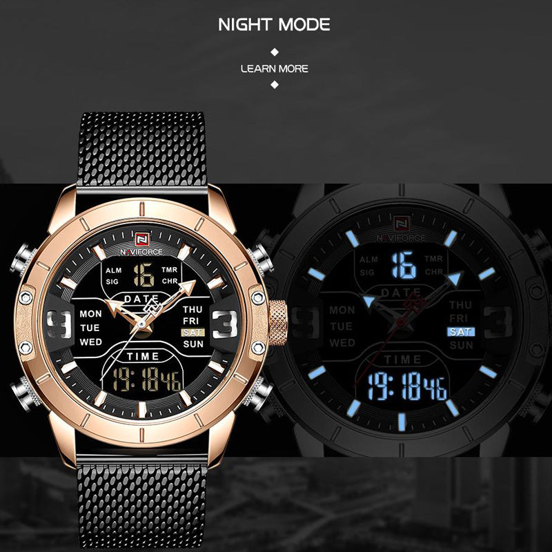 Reloj Naviforce  NF9153M Analógico y Digital de Acero