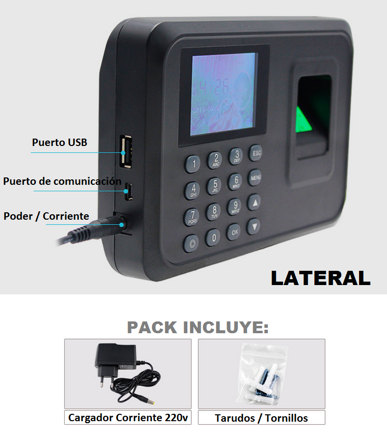 Control De Asistencia con Lector De Huella Digital