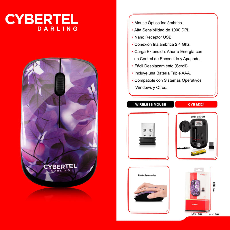 Mouse Inalambrico Cybertel M324