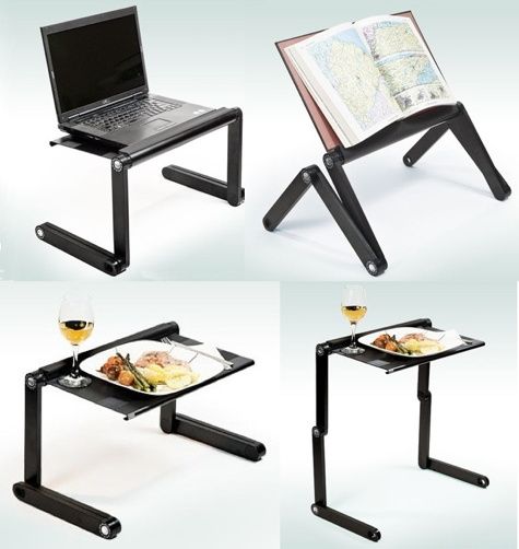 Mesa Cooler T8 Material Aluminio con dos ventiladores Multi posición Regulable