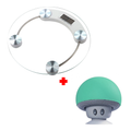 Balanza Digital de Vidrio + Parlante Bluetooth Honguito