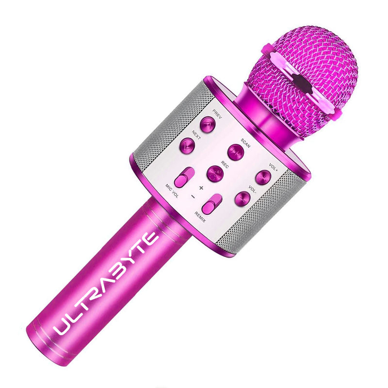 Parlante Microfono Bluetooth Ultrabyte WS-858 para Karaoke - Niños y Adultos